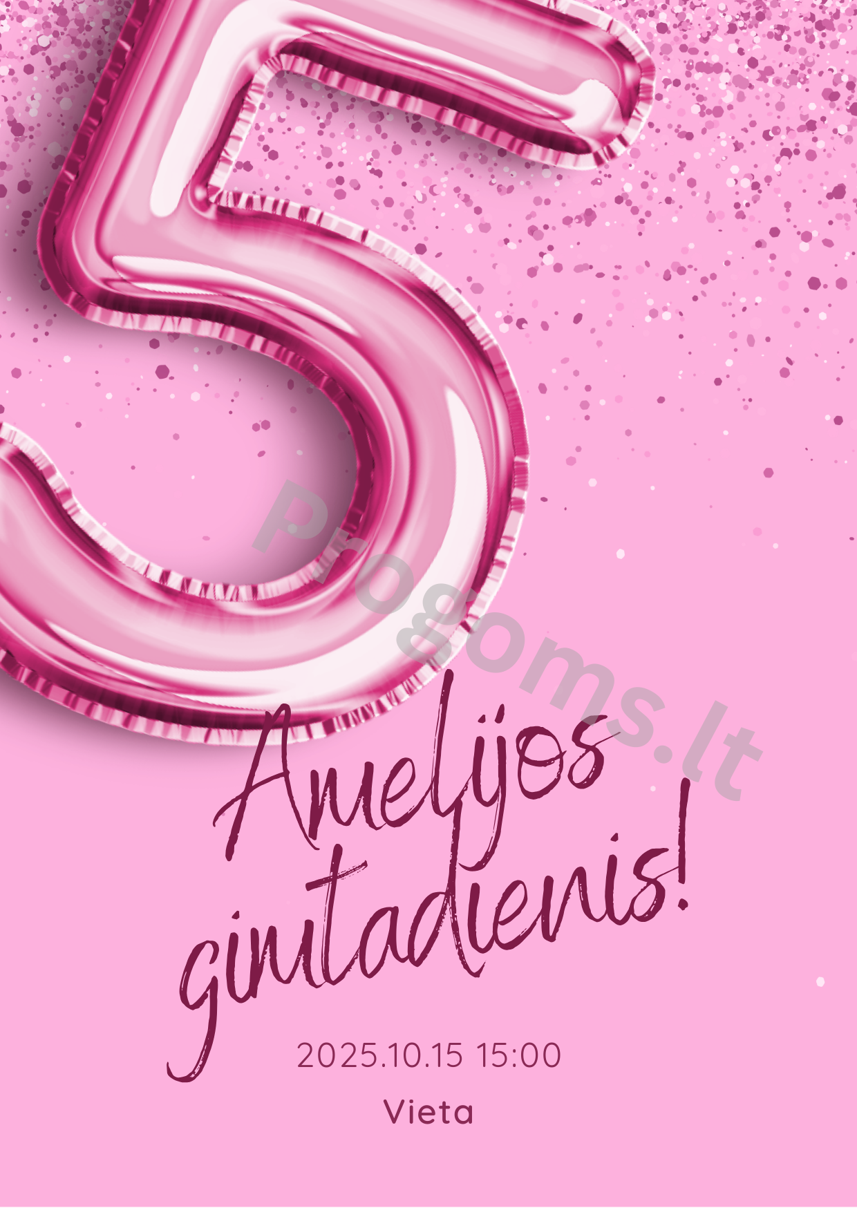 Kvietimas "Rožinė Svajonė"