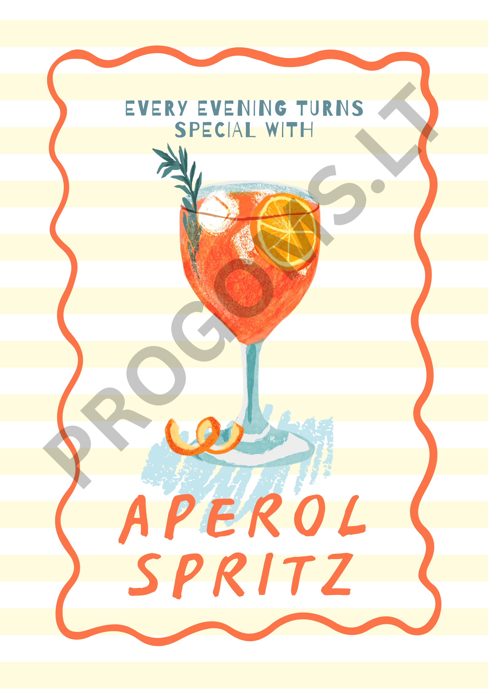 Šmaikštus atvirukas „APEROL SPRITZ“
