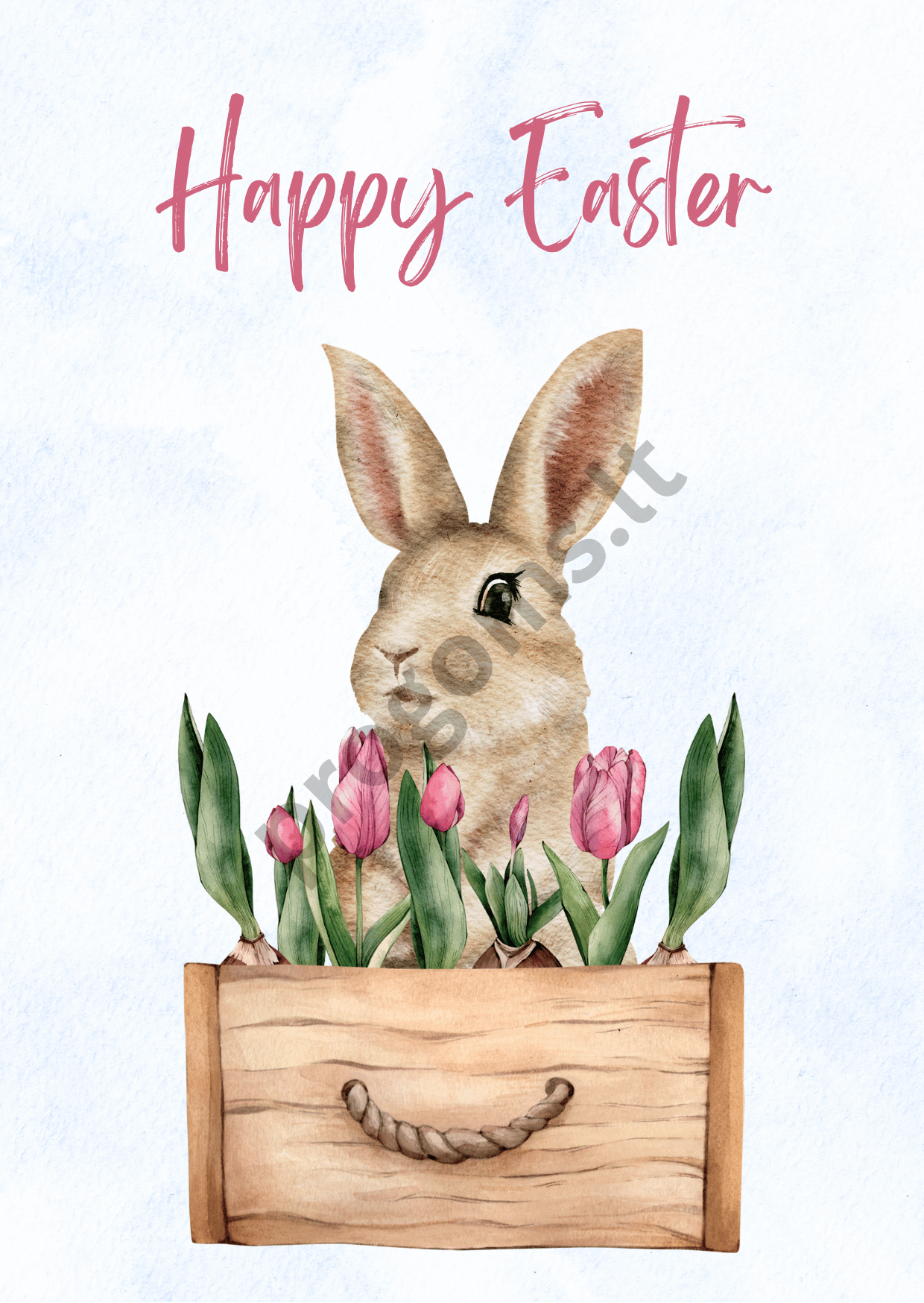 Atvirukas Velykų proga su voku. „Tulpės“ (10,4x14,9 cm)