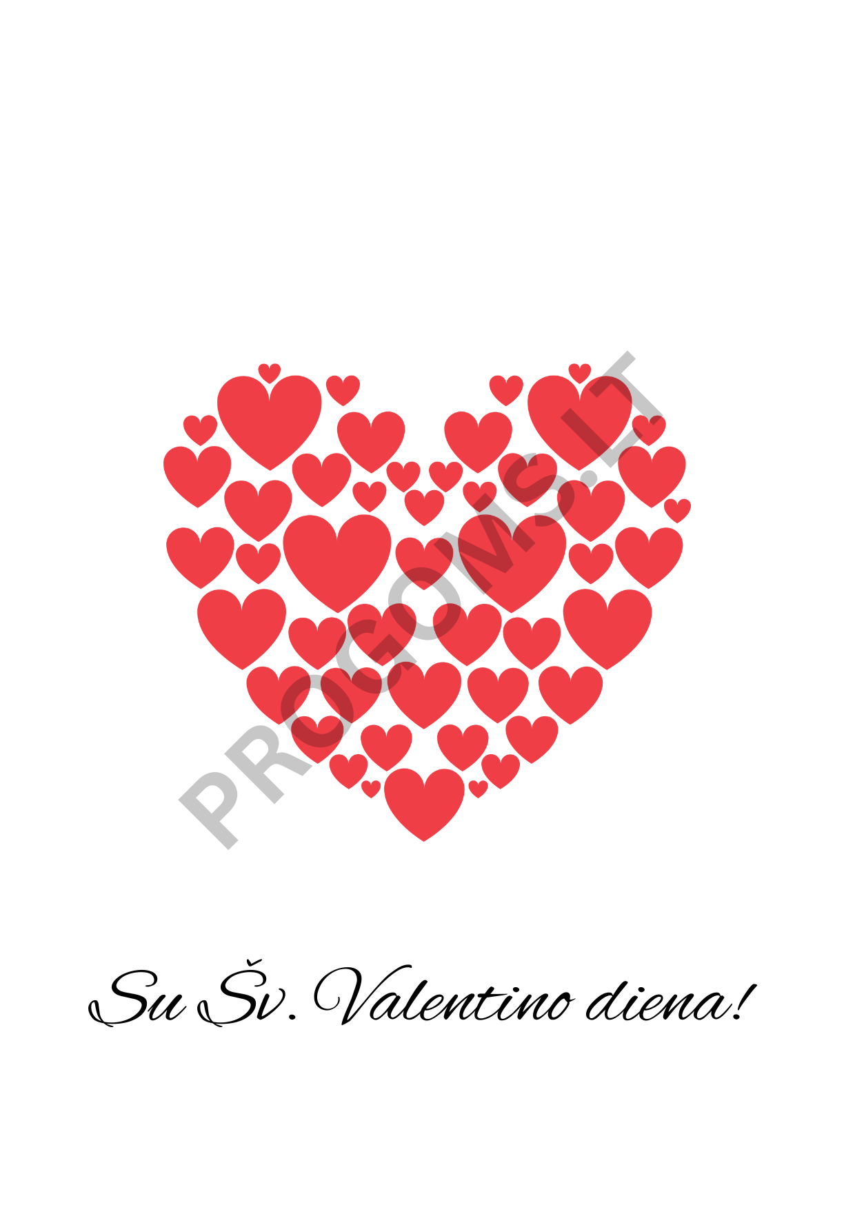 Atvirukas su voku Valentino dienai „Su Šv. Valentino diena“