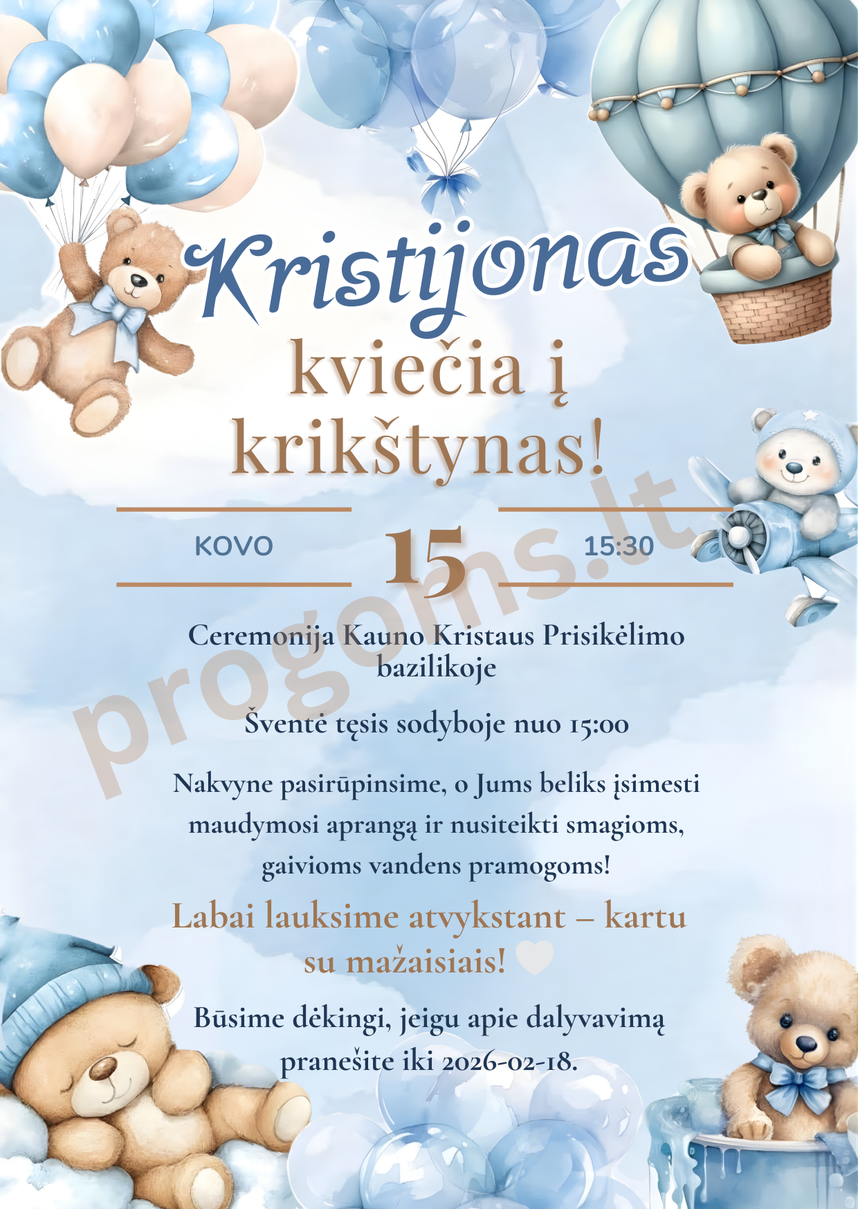 Krikštynų kvietimas