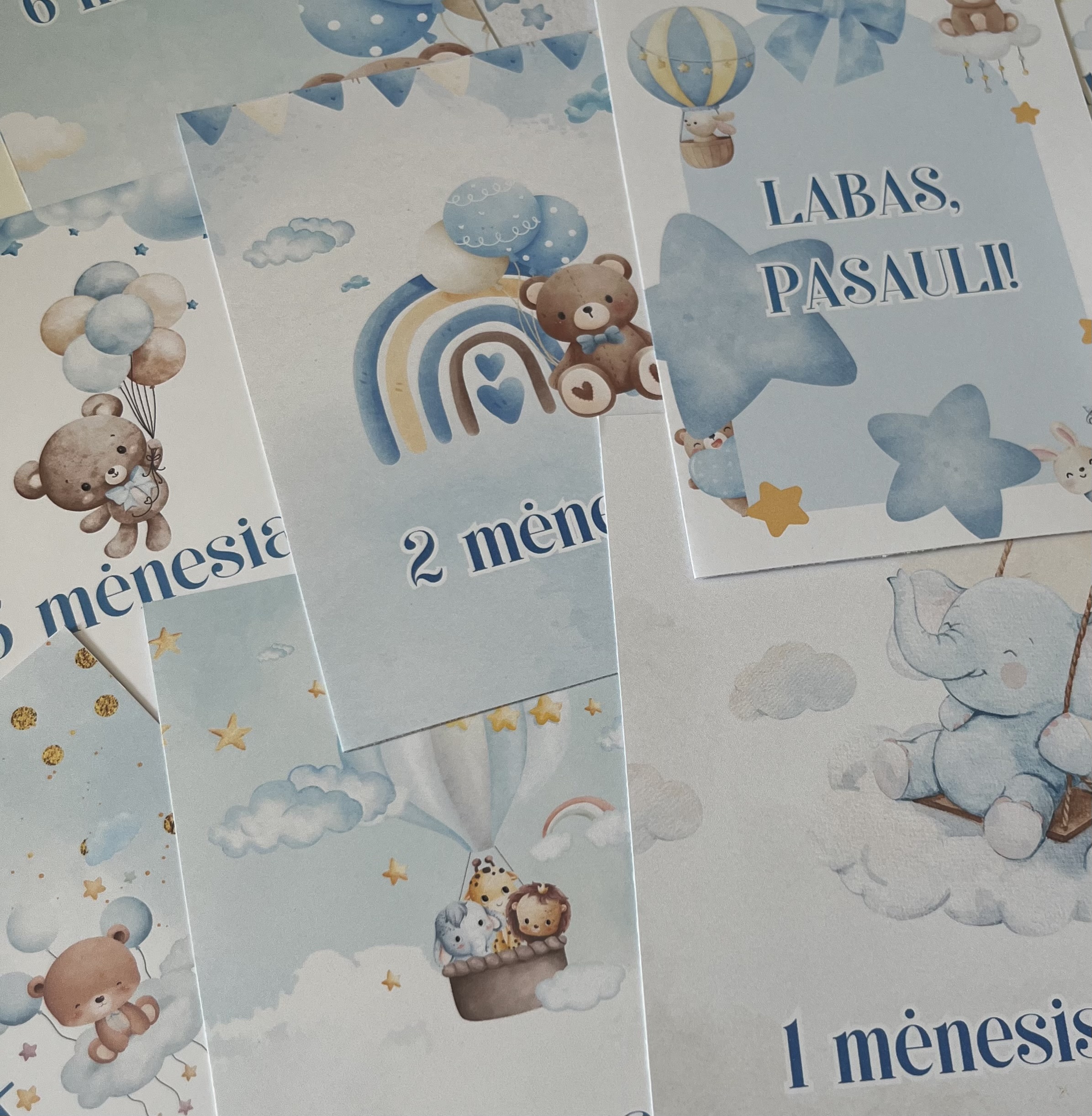 Etapų kortelės "Labas, pasauli!" berniukui