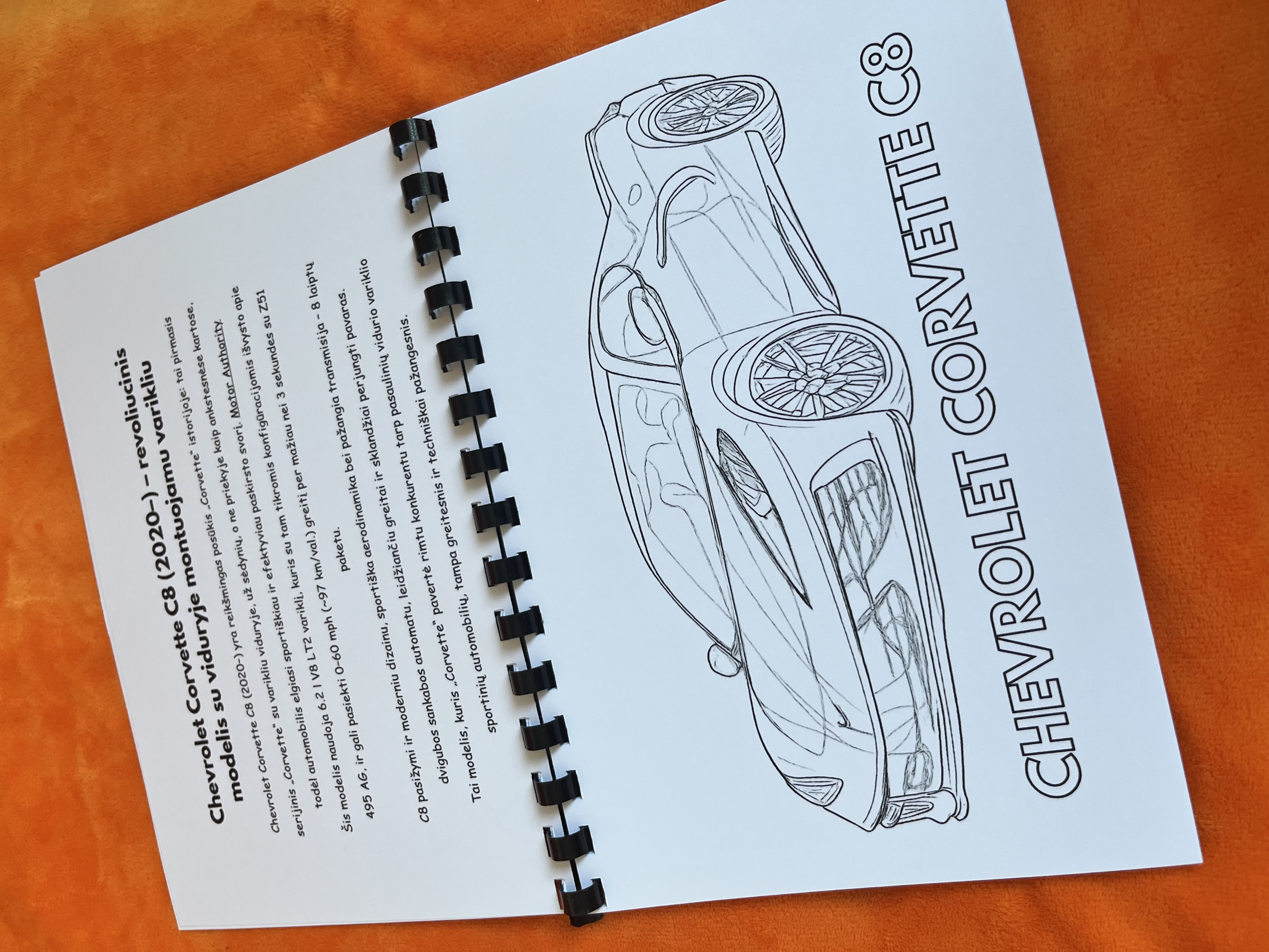 Spalvinimo knygelė. „Amerikietiški automobiliai. Chevrolet“