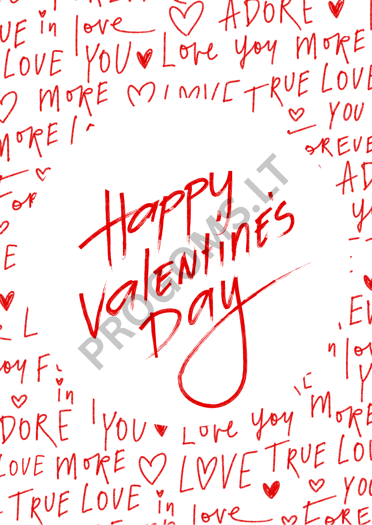 Atvirukas su voku Valentino dienai „Happy Valentine’s Day“