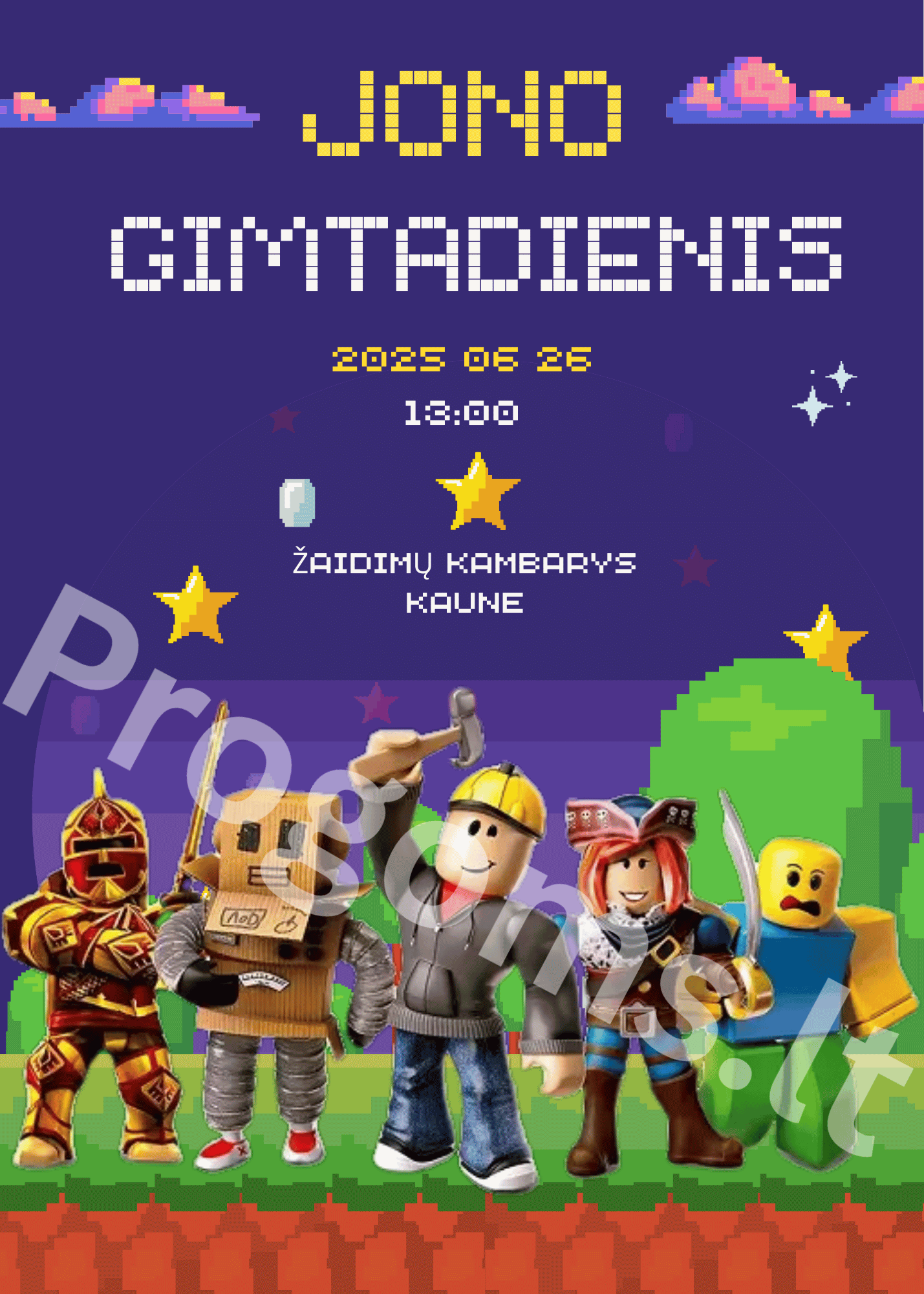Kvietimas "Roblox"