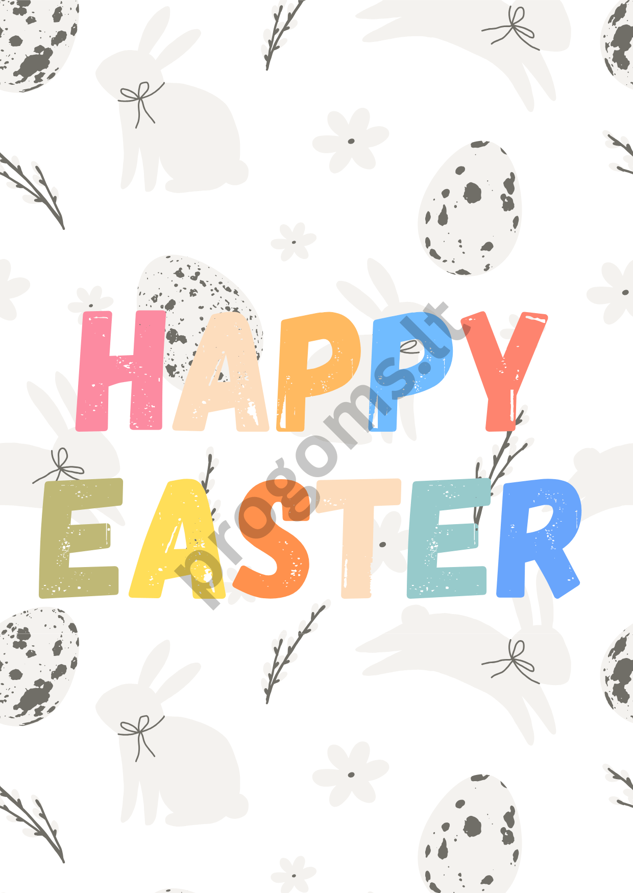 Sveikinimo atvirukas „Happy Easter“ (10,4x14,9 cm)