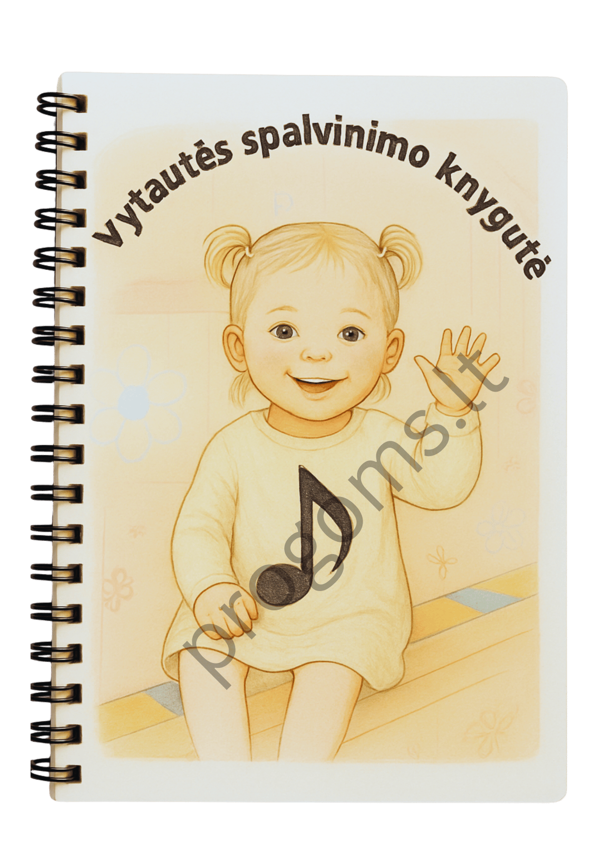 Personalizuota spalvinimo knygelė su spirale