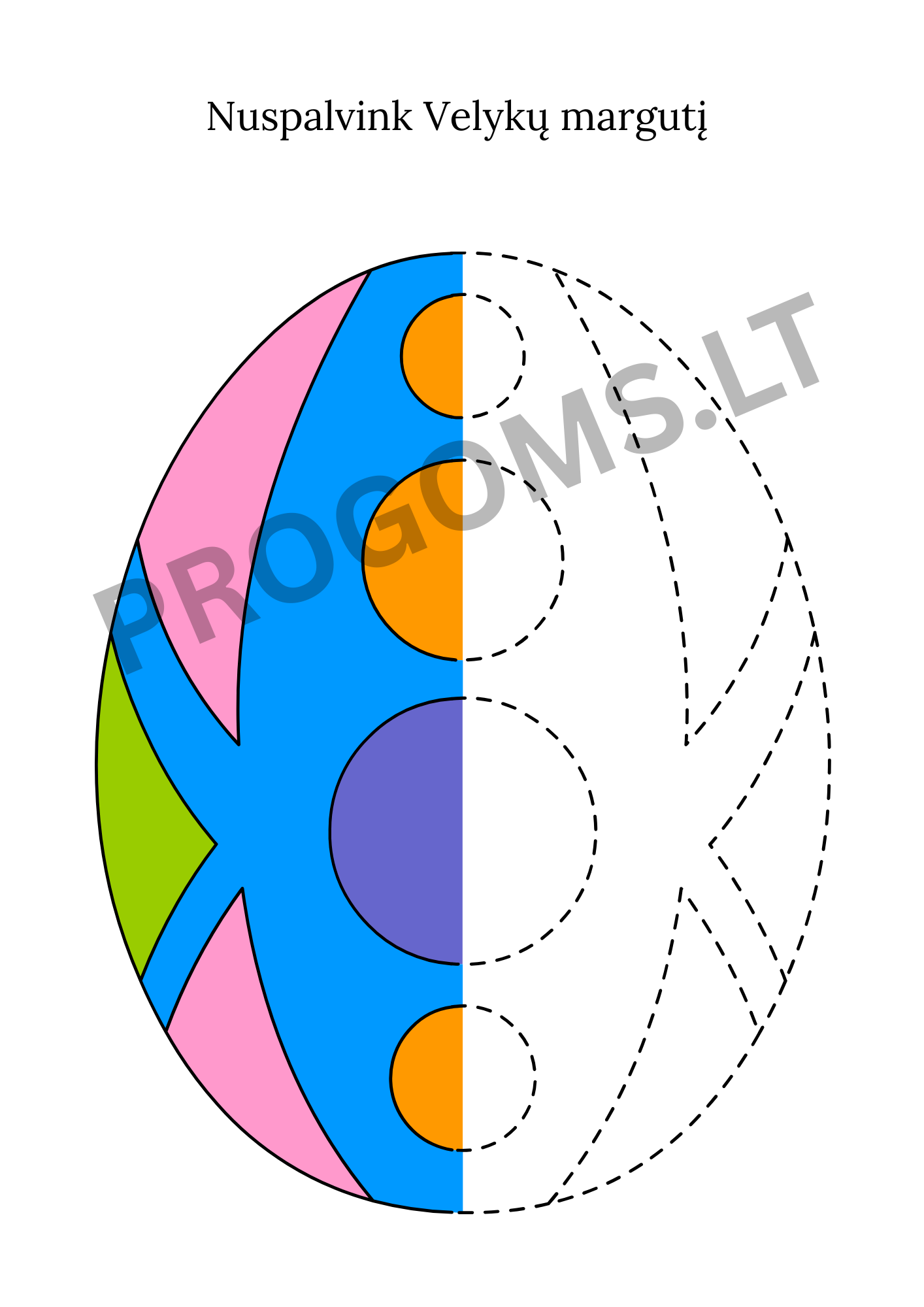 Velykų spalvinimo knygutė