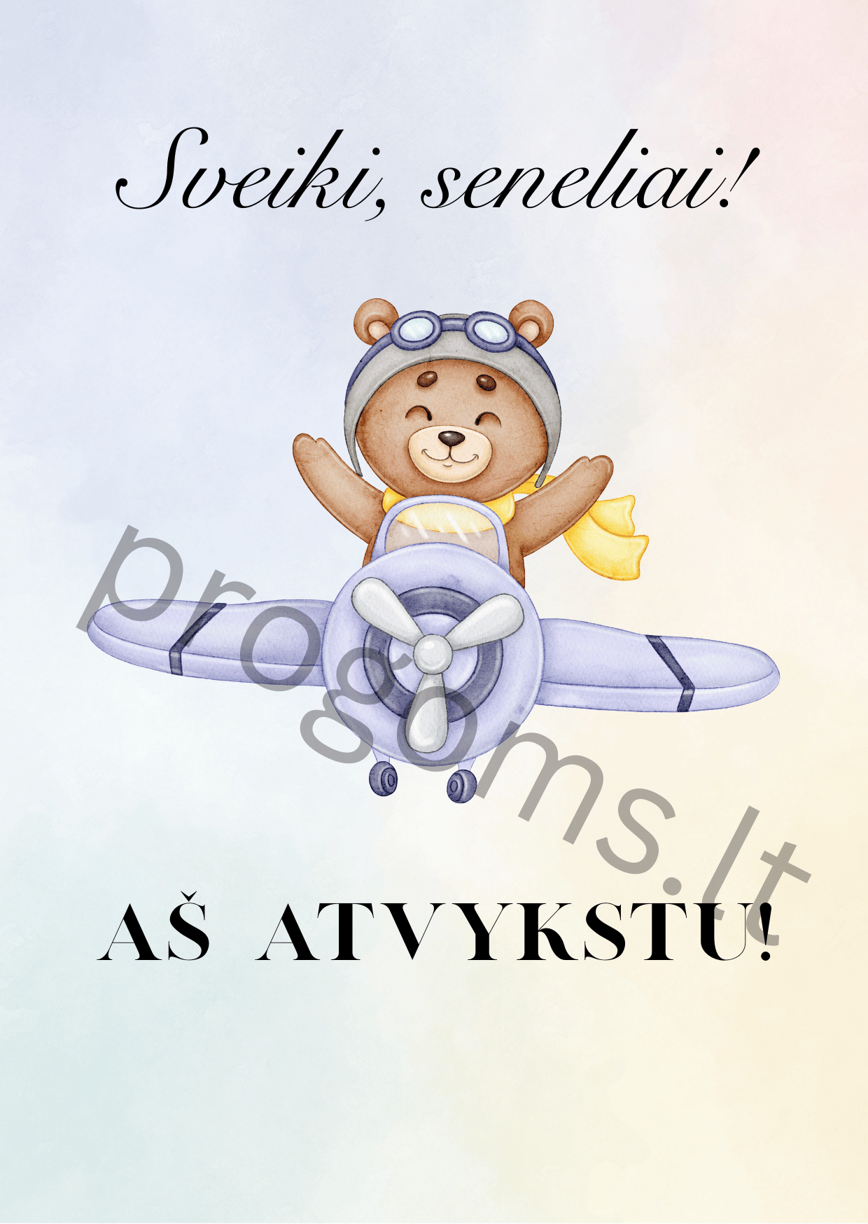 Rinkinys „Sveiki seneliai“. Su lėktuviuku