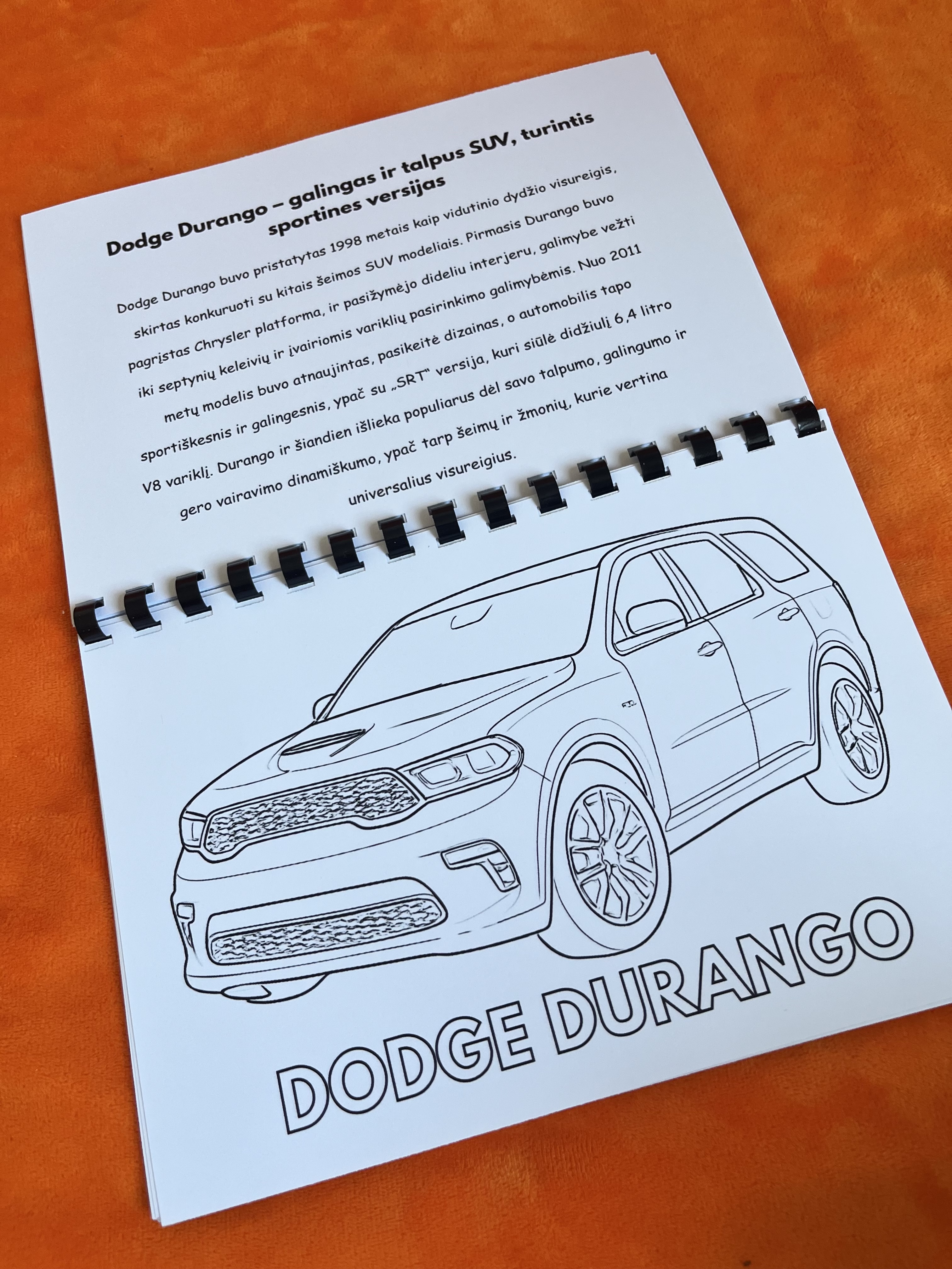 Spalvinimo knygelė. „Amerikietiški automobiliai. Dodge“