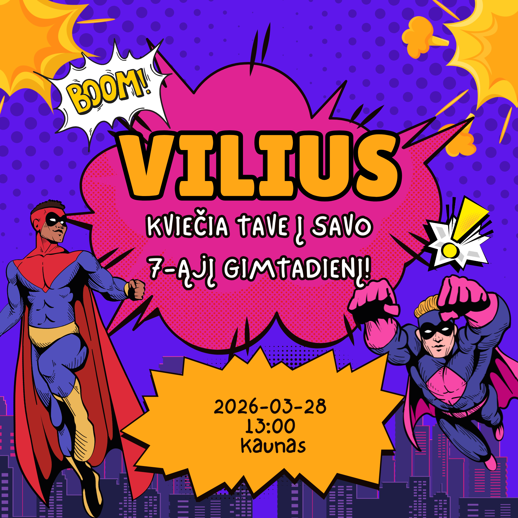 Kvietimas "Superherojus"