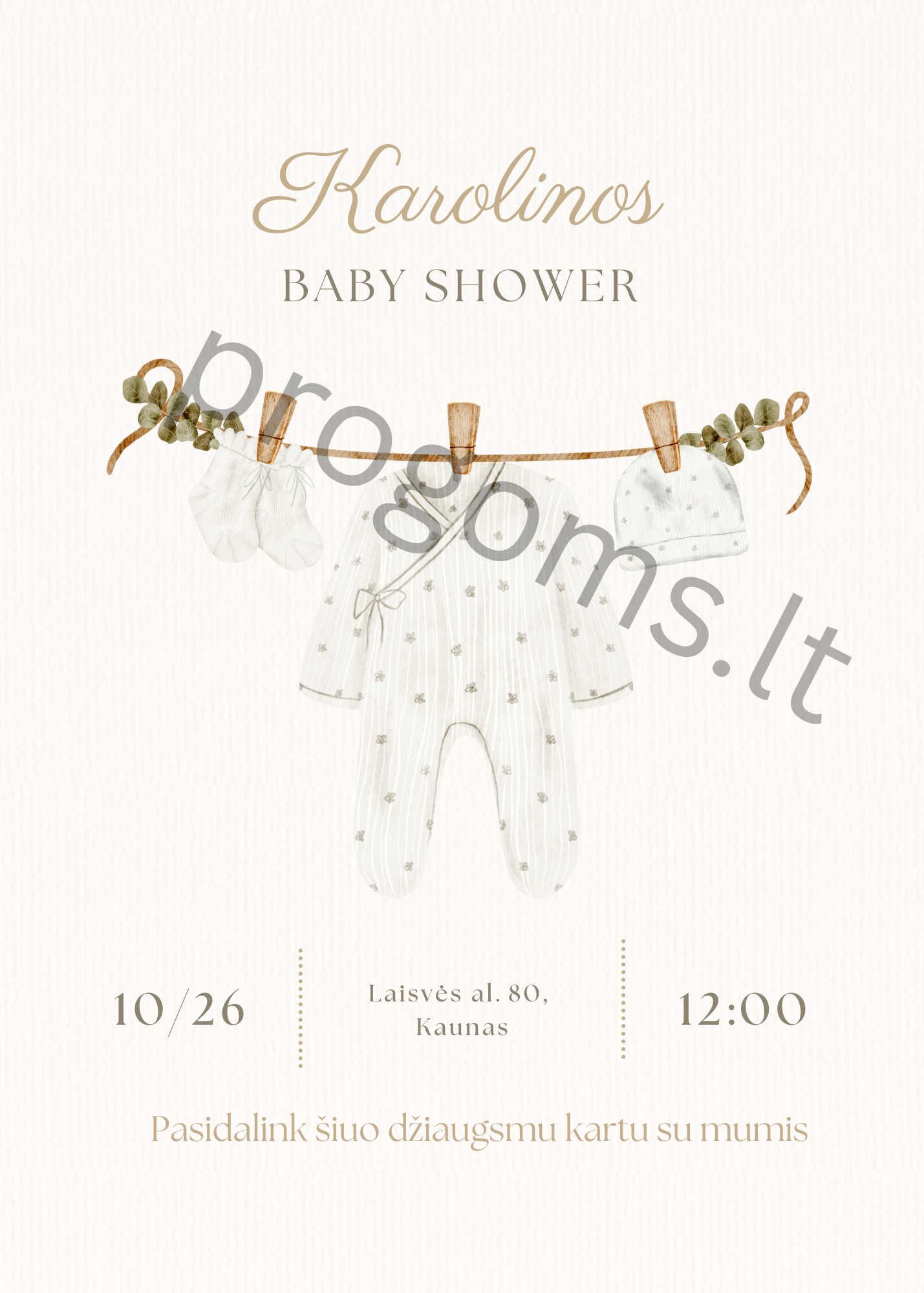 Kvietimas "Little Clothes, Big Joy"