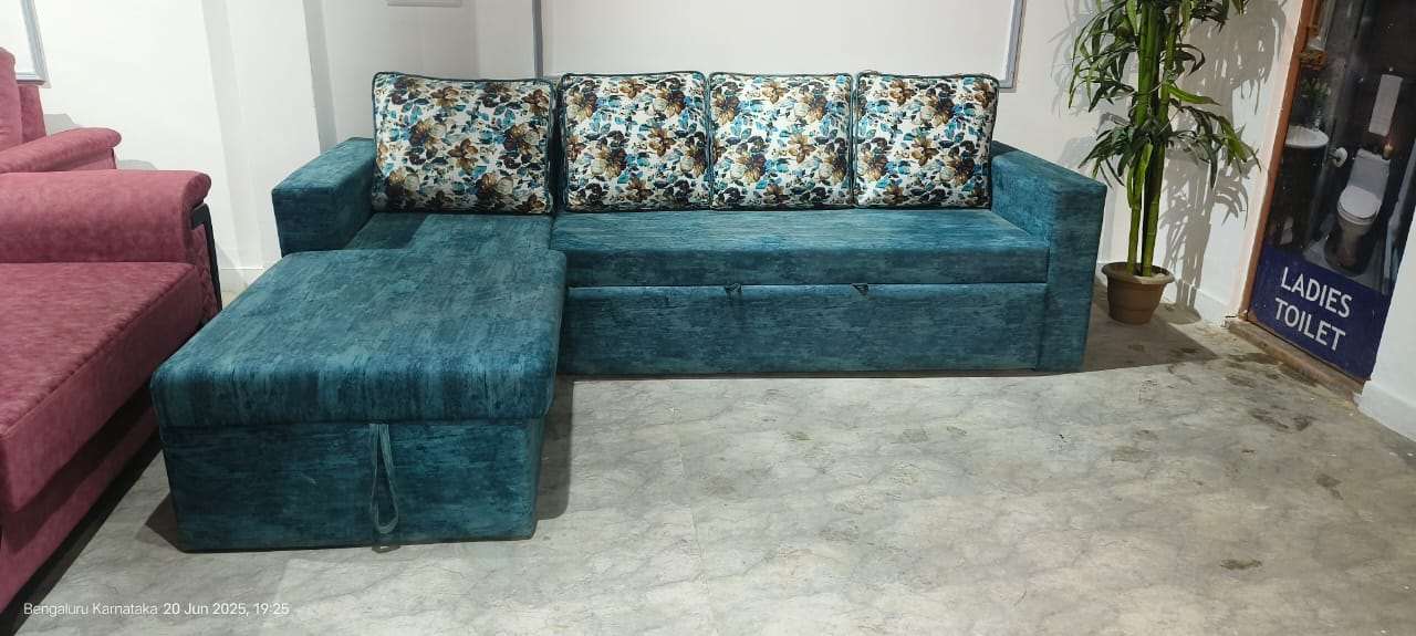 Artichoke L-shaped sofa cum Bed 