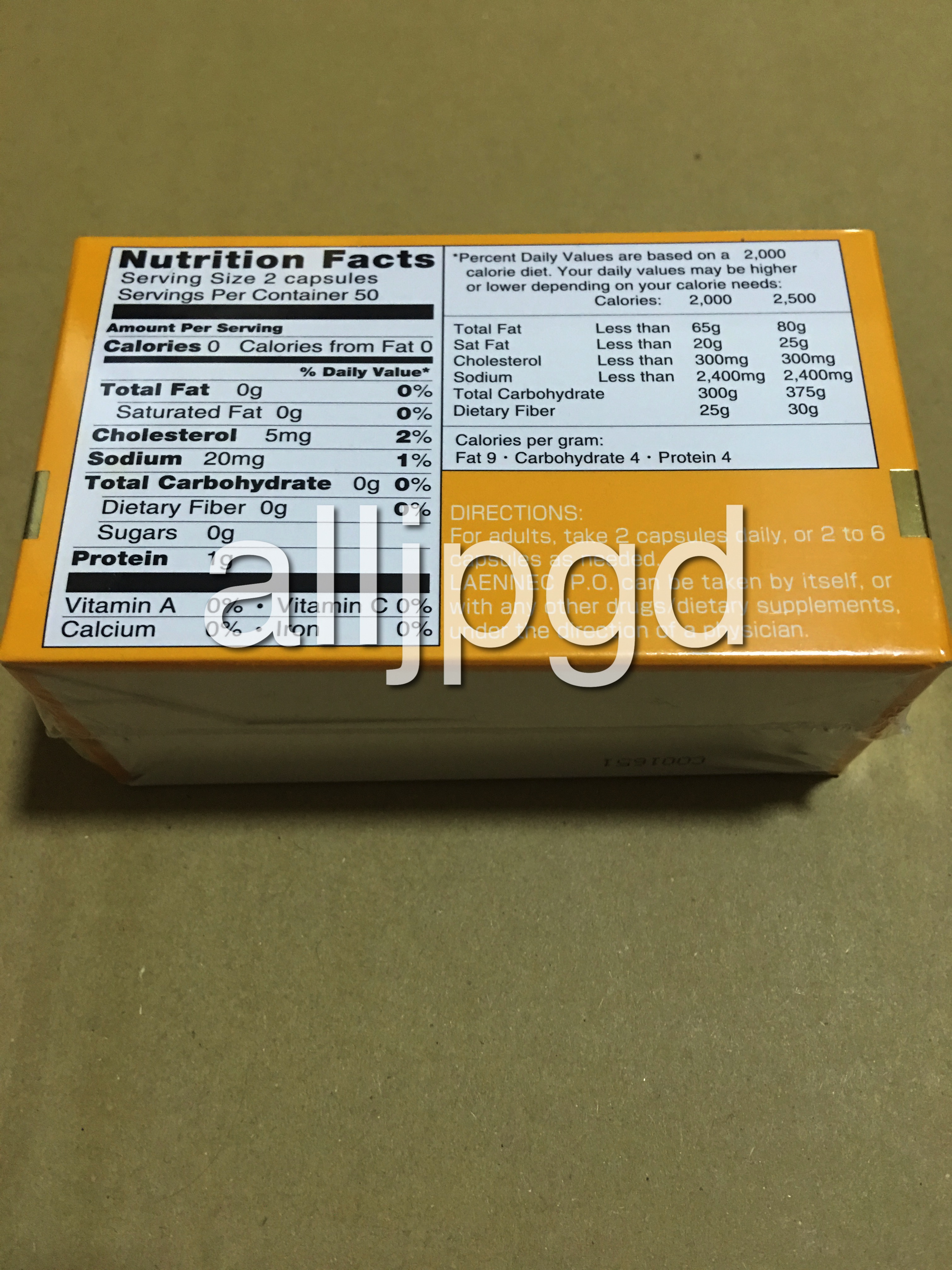 Laennec po yellow box 100capsules