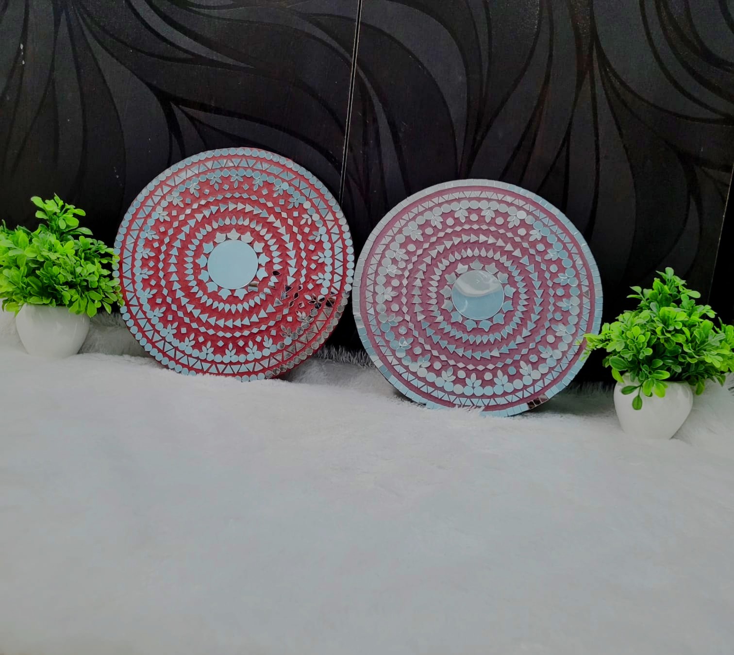 Mirror Mosaic Wall Decor (Set of 2) – Double the Elegance ✨