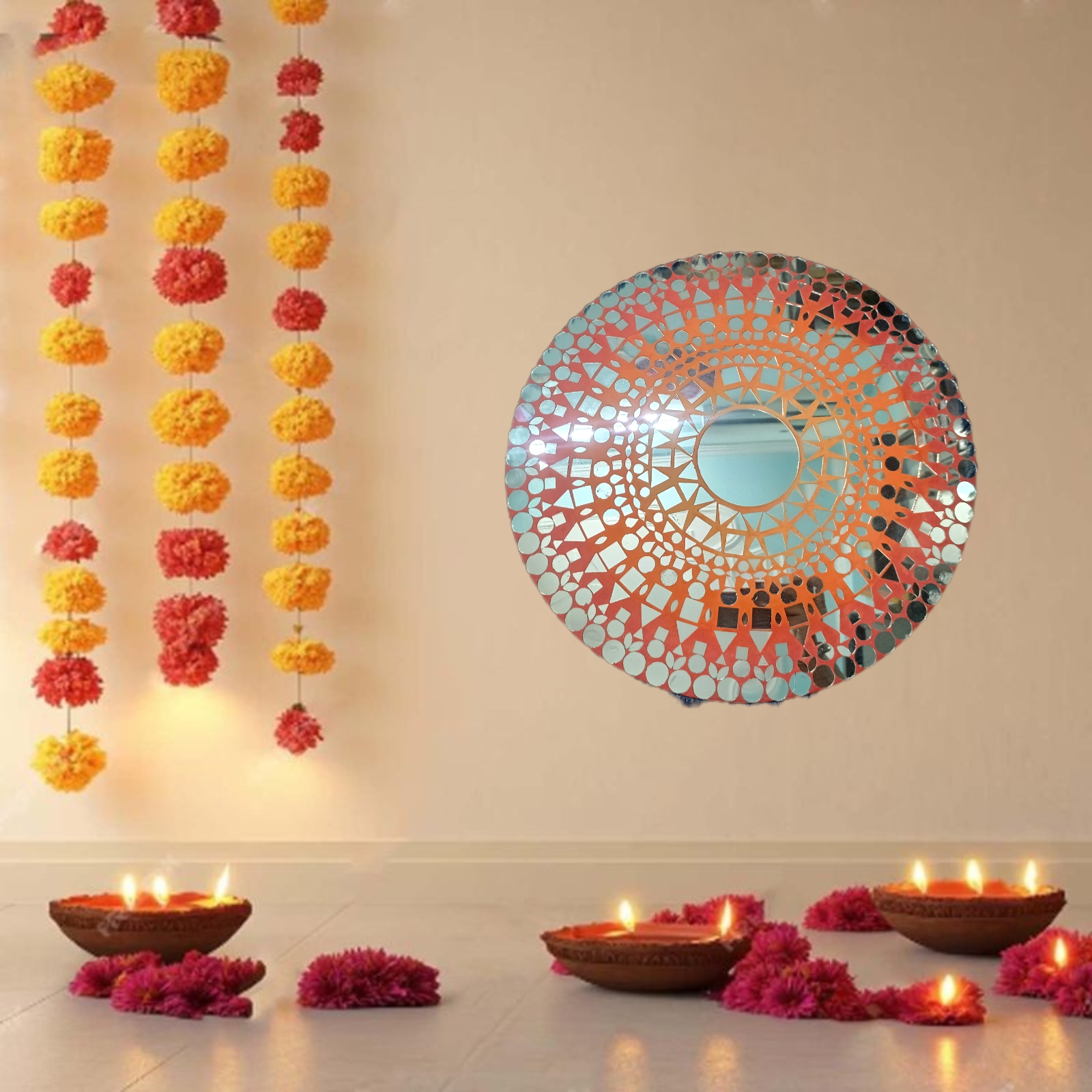 Mosaic Mirror Wall Decor – Brilliant Reflections ✨