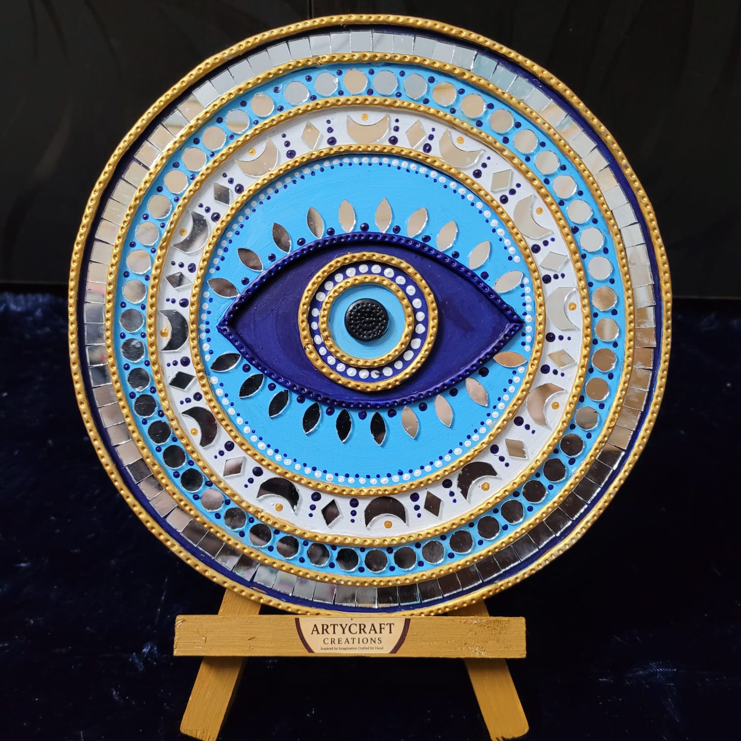 Evil Eye Lippan Art – Symbol of Protection & Positivity 🧿✨