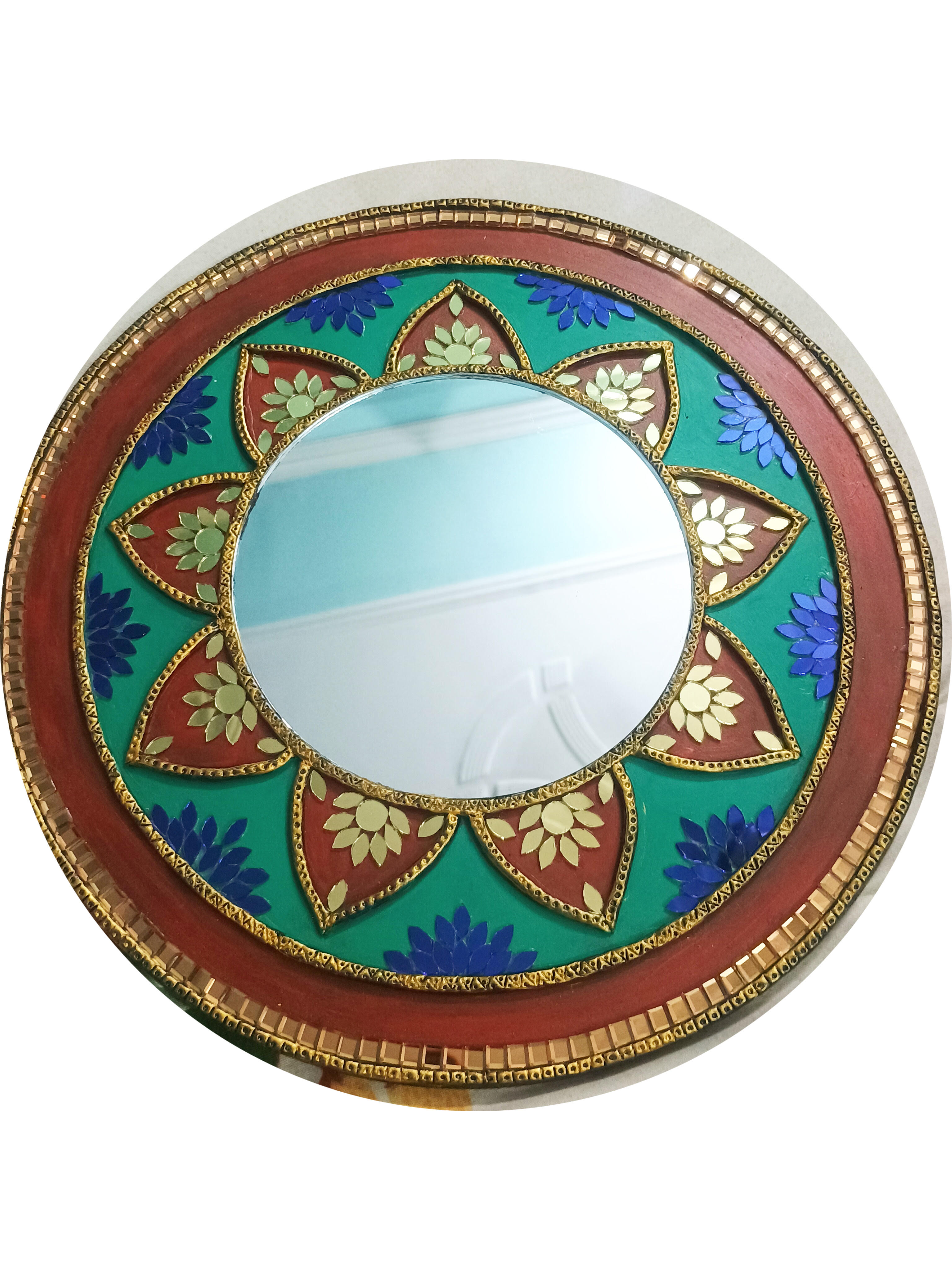 Antique Mirror Lippan Art – Timeless Glow ✨