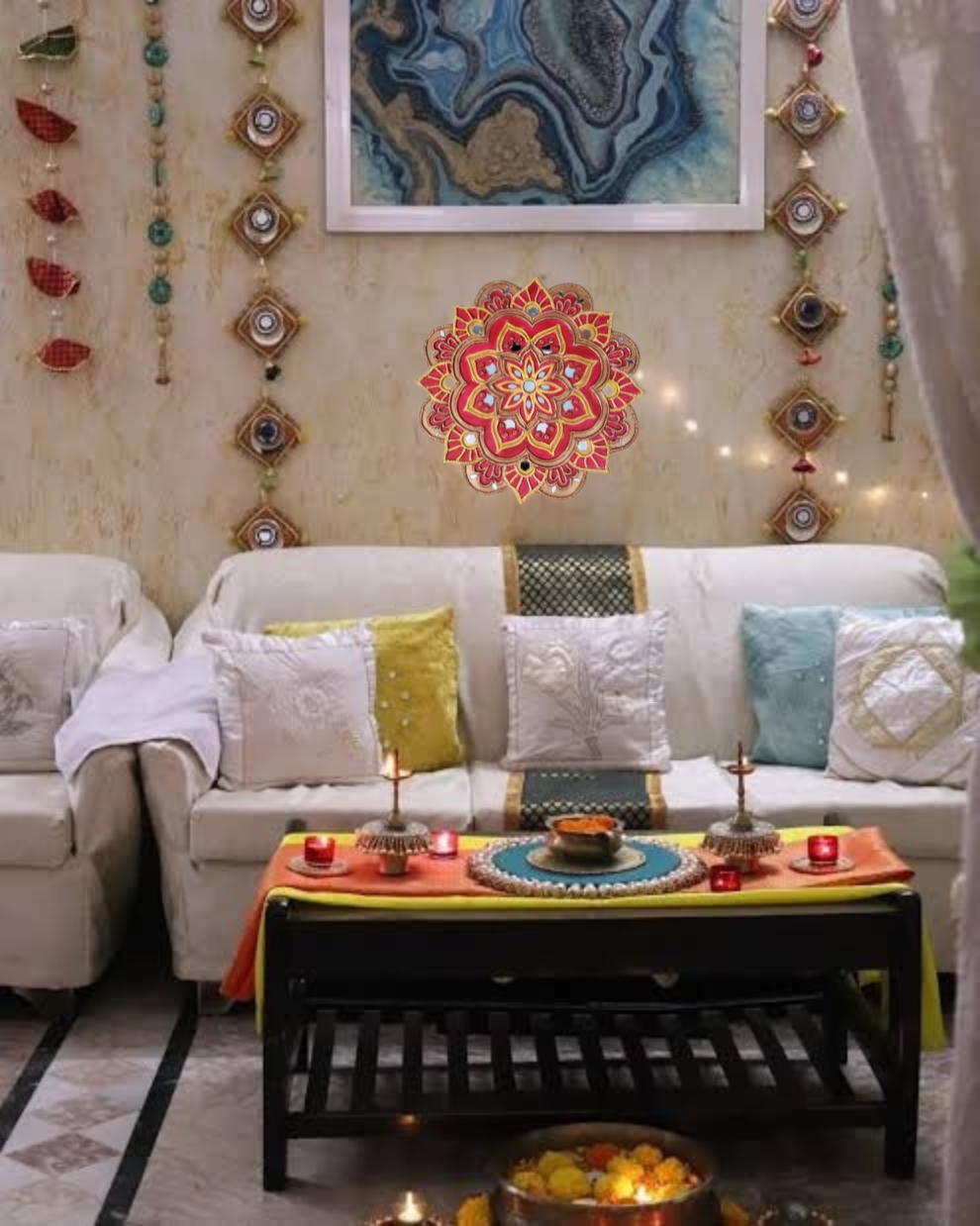 Designer Mandala Lippan Art – Elegant Reflection of Tradition ✨