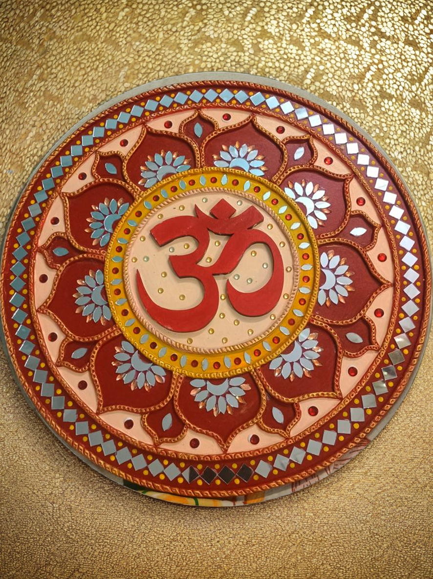 Om lippan art wall decor – Vibrant Spiritual Elegance ✨