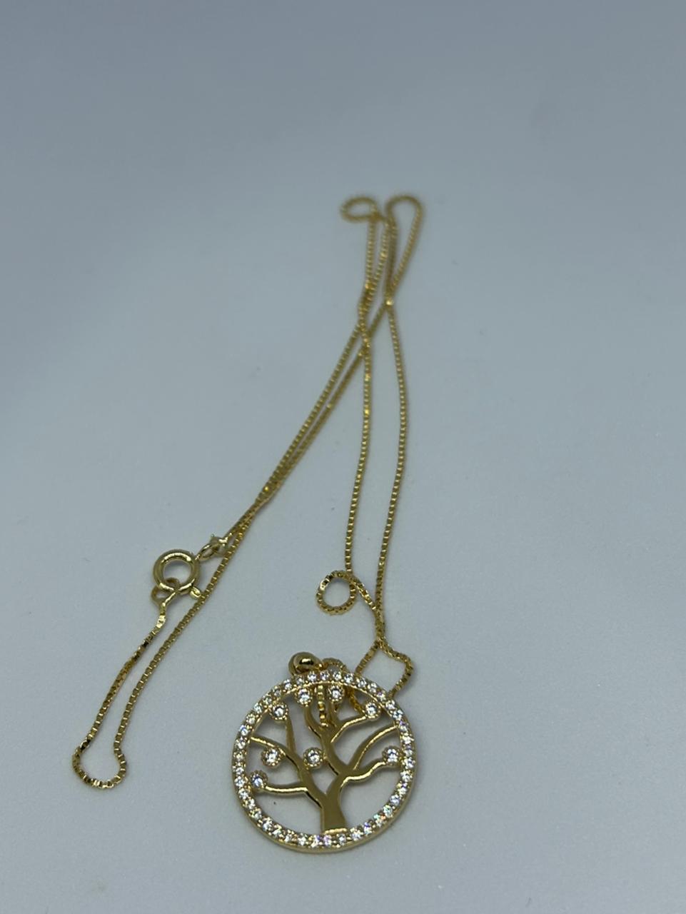 Colar árvore da vida dourado