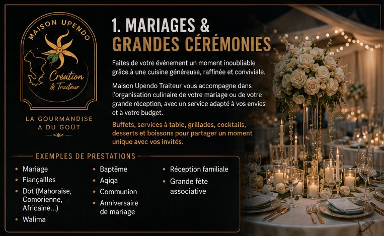 mariages et grandes cérémonies