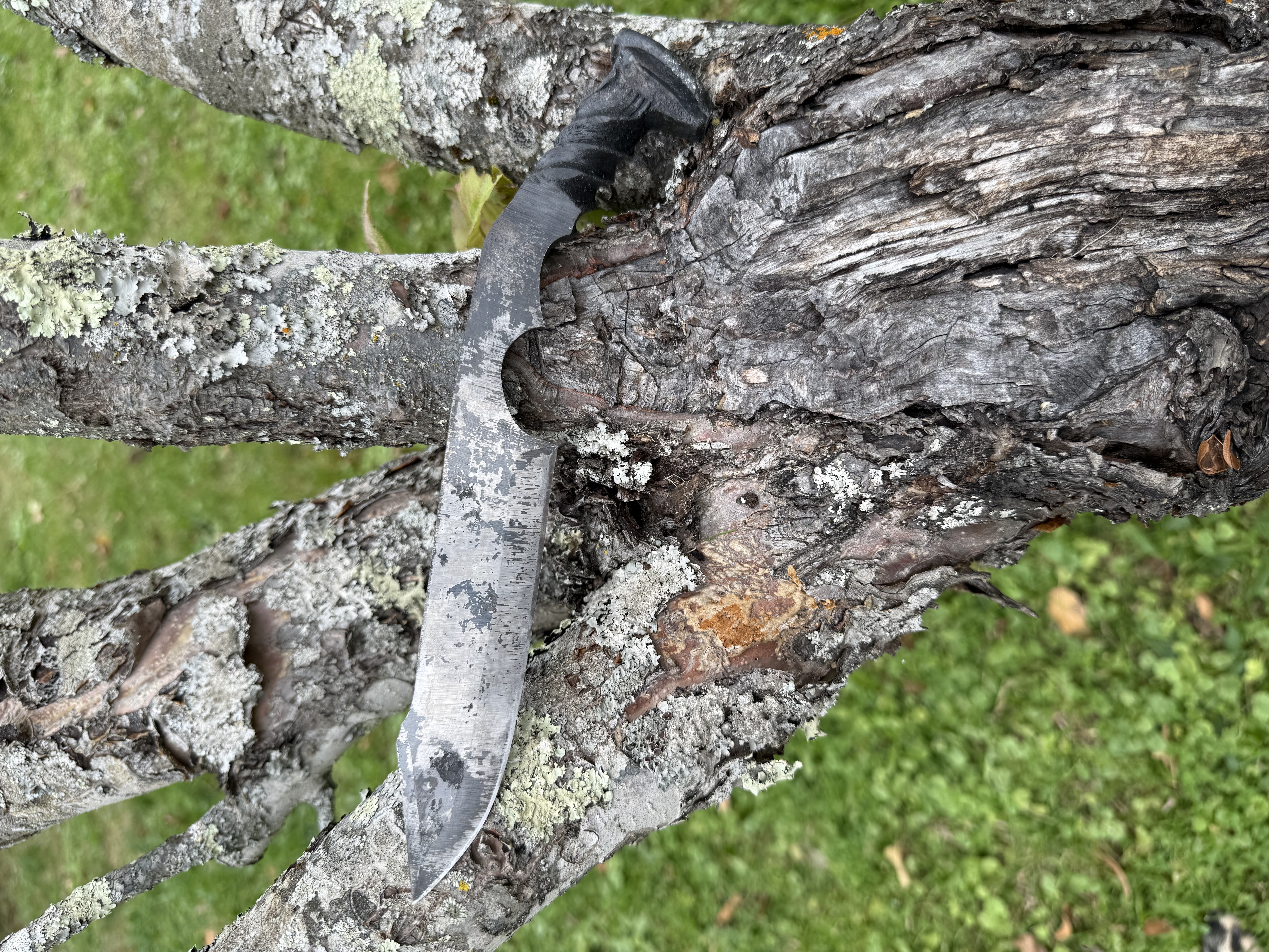 Kukri Styled Railroad Spike Blade with Handle Twist