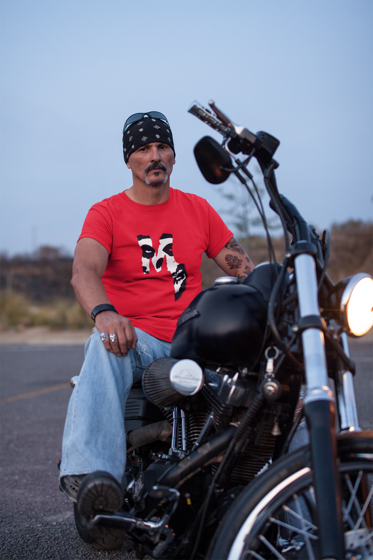 Red Misfit Blades Graphic T-Shirt