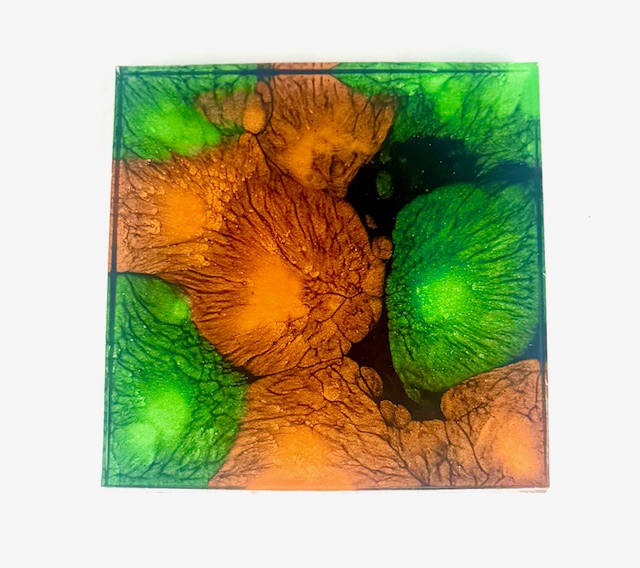 Abstract Green and Orange
