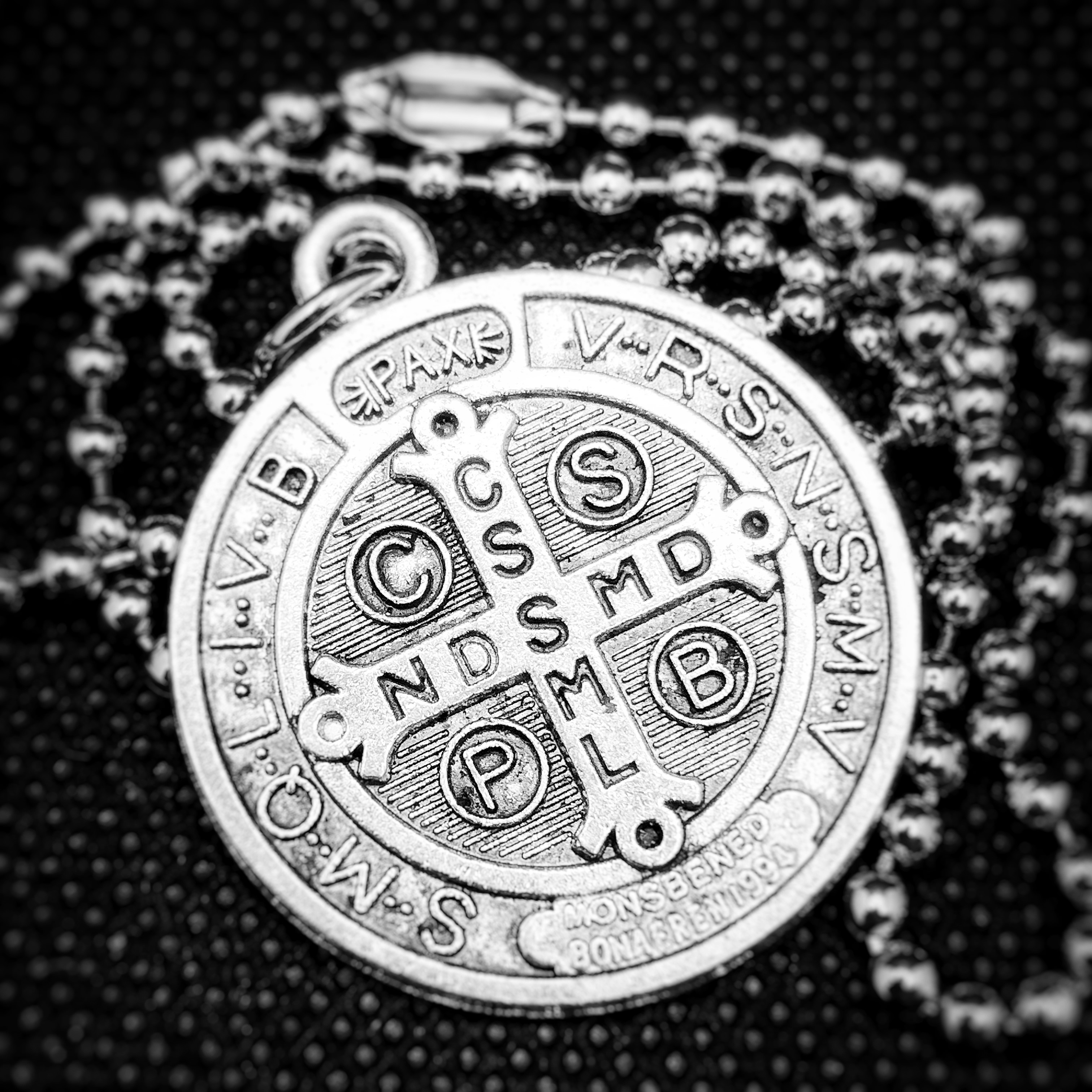 St Benedict Medal - Blessed by Bishop - Touched to 1st Class Relic of St Benedict