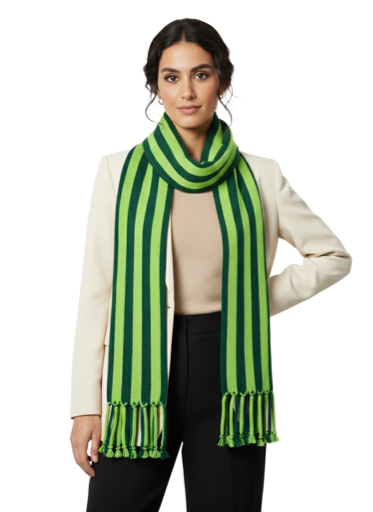 Bufanda Diez. Bufanda tejida a mano 100% algodón.