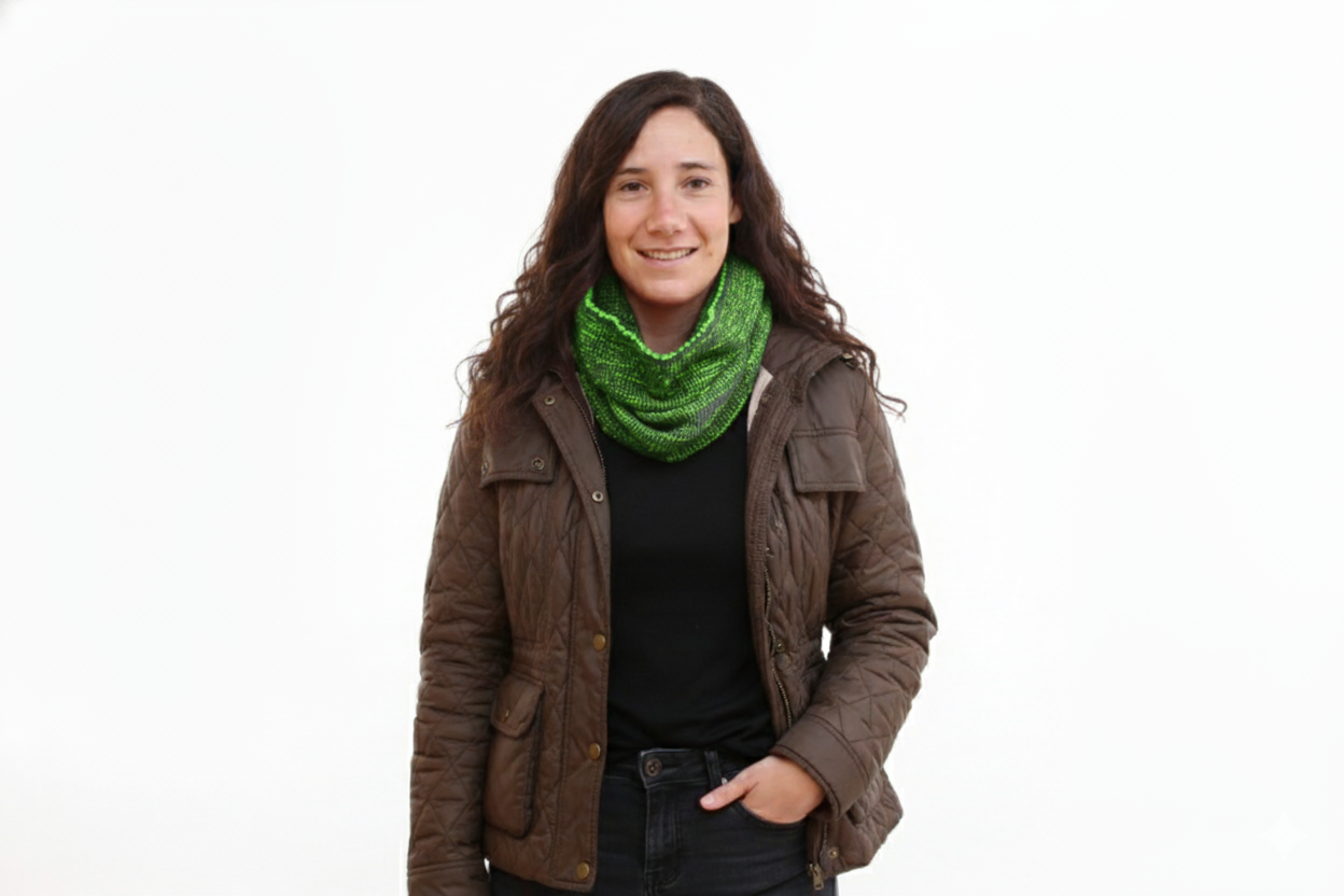 Nukil Patil Balamil. Bufanda de tubo tejida a mano 100% algodón.