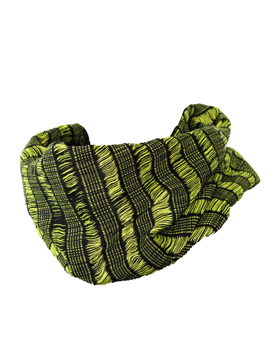 Bufanda de tubo deshilado balamil. Bufanda de tubo 100% algodón tejida a mano.