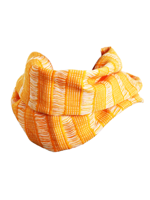 Bufanda de tubo deshilado balamil. Bufanda de tubo 100% algodón tejida a mano.