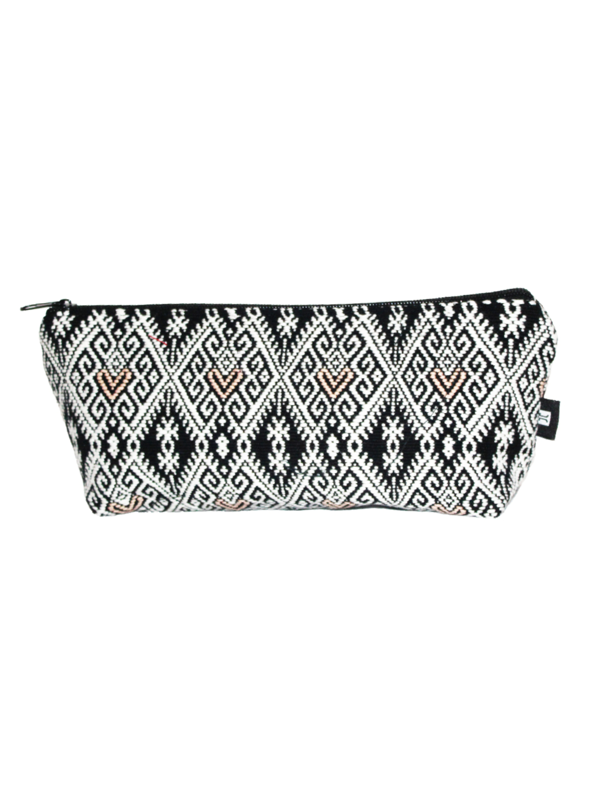 Cosmetiquera Corazon. Neceser de tela tejida a mano 100% algodón.