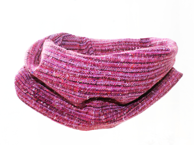 Nukil Patil Wokoloka. Bufanda de tubo tejida a mano 100% algodón.