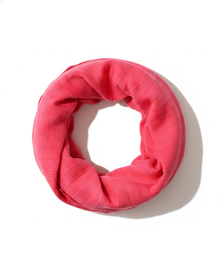 Nukil Doble Liso. Bufanda de tubo doble tejida a mano 100% algodón