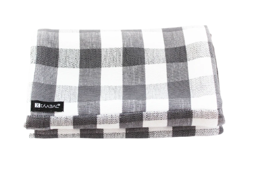 Nukil Afelpado Cuadros. Bufanda de Tubo tejida a mano 100% algodón con forro afelpado de poliéster.