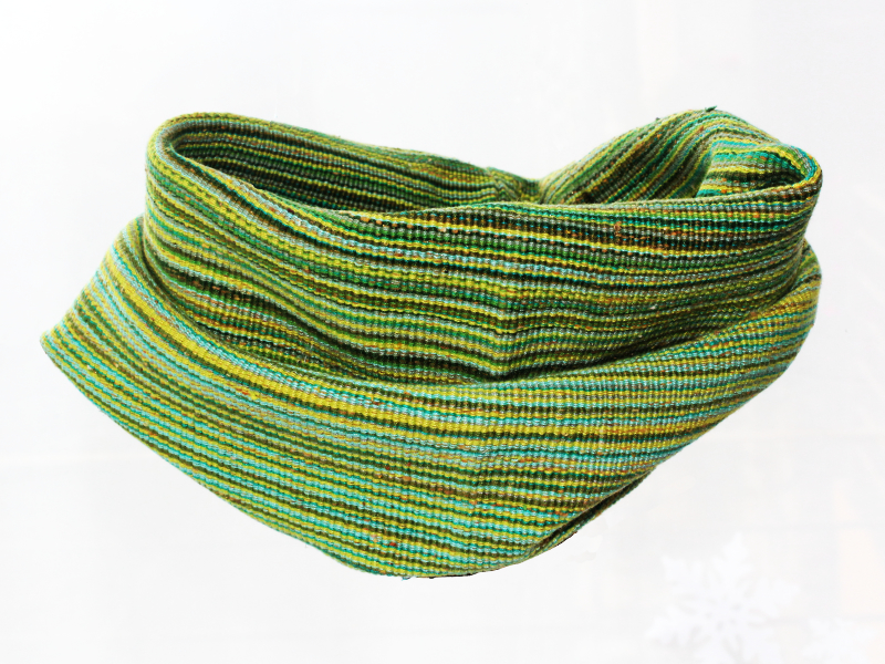 Nukil Patil Wokoloka. Bufanda de tubo tejida a mano 100% algodón.