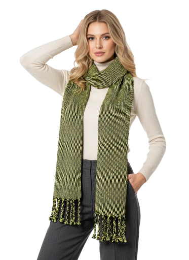 Bufanda Pairos. Bufanda tejida a mano 100% algodón.