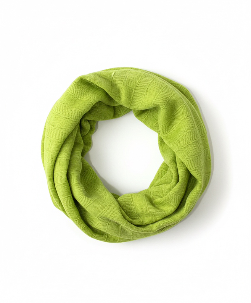 Nukil Doble Liso. Bufanda de tubo doble tejida a mano 100% algodón