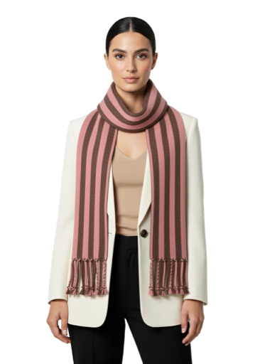 Bufanda Diez. Bufanda tejida a mano 100% algodón.