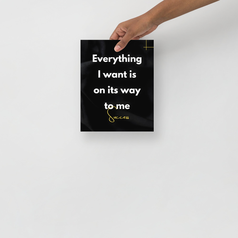 “Everything I want is on its way to me”