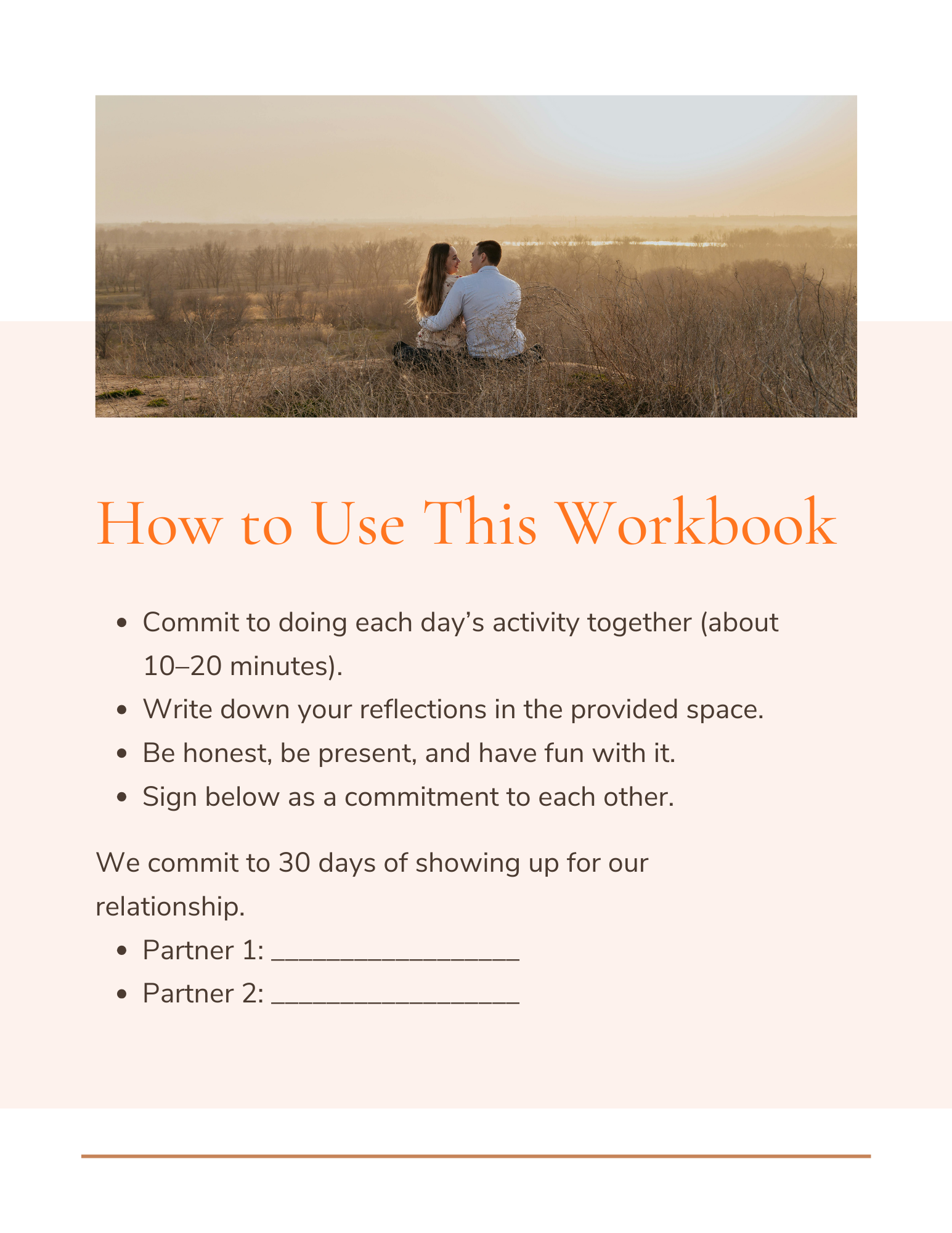 30-Day Relationship Challenge Workbook