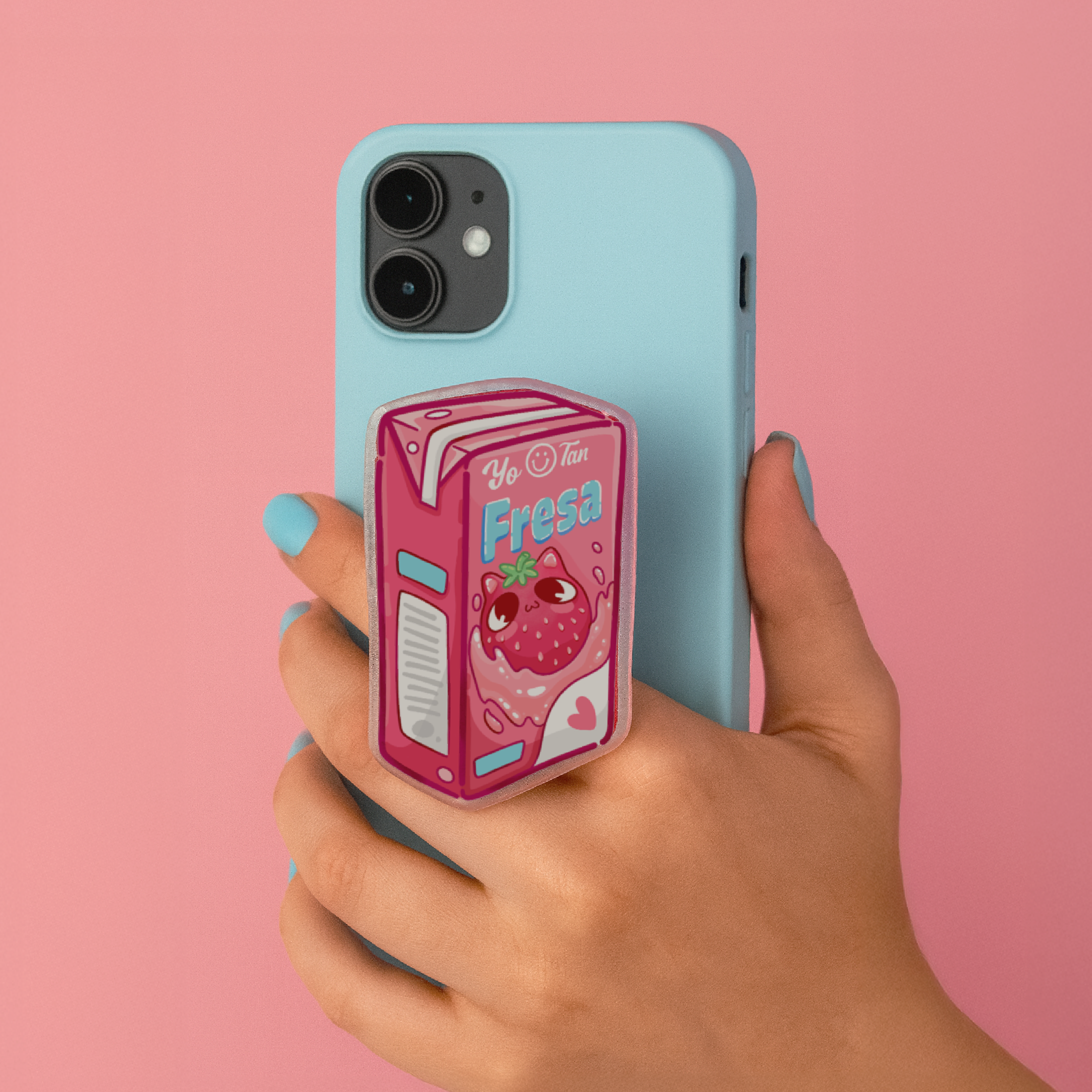 strawberry milk milk - leche de fresa (PopSocket - soporte para celular)