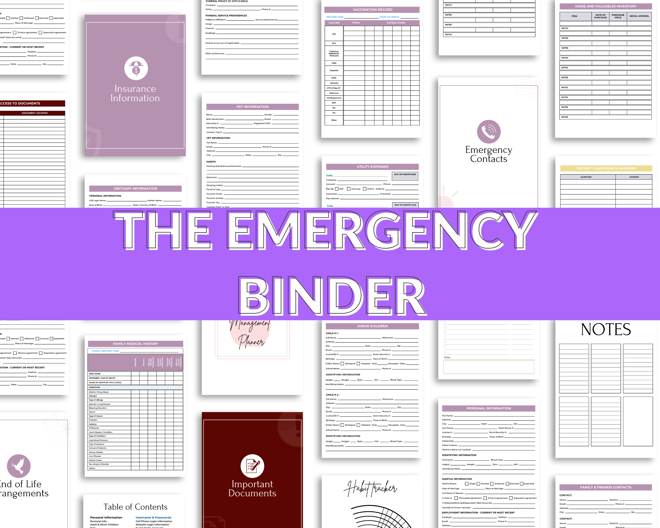 THE EEMERGENCY BINDER