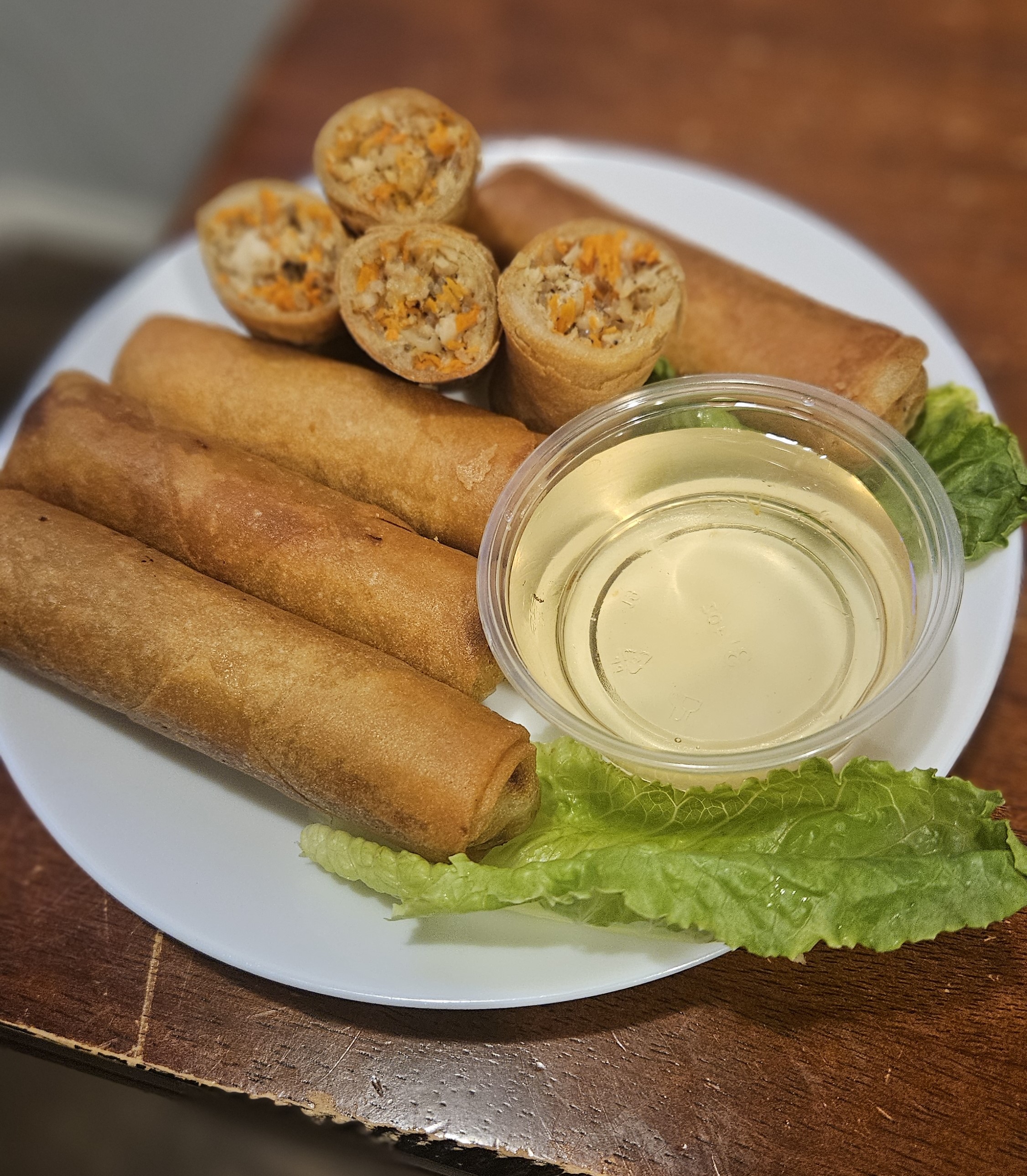 Pork/Vegetable Homemade Thai Spring Rolls (12) per order