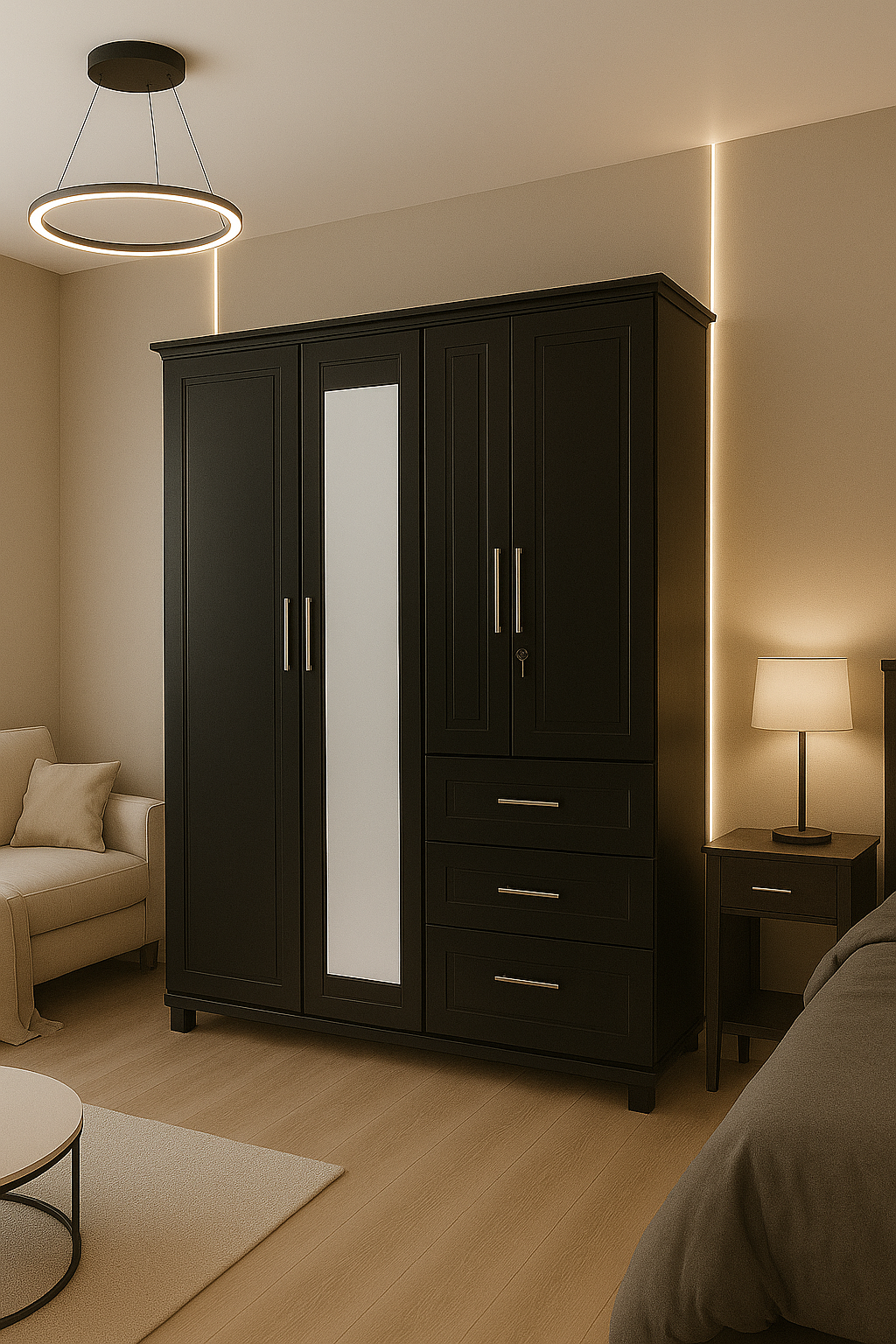 Armario negro moderno