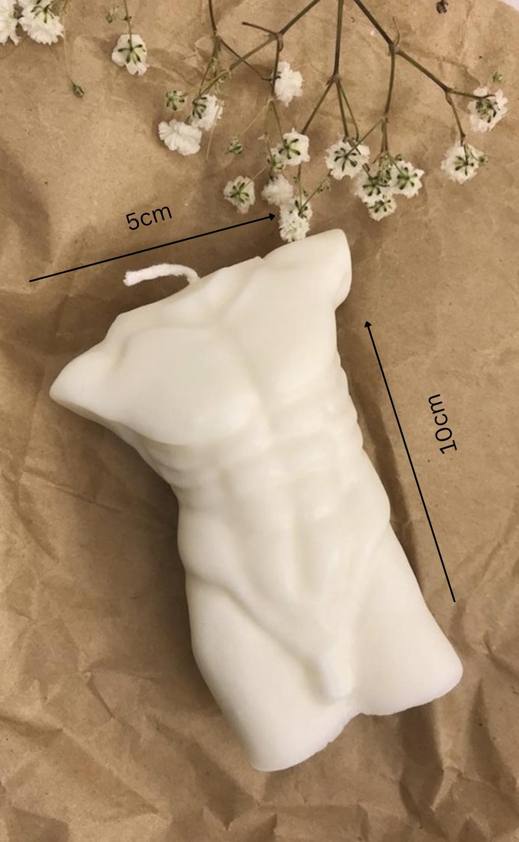 Male Torso Shaped Candle