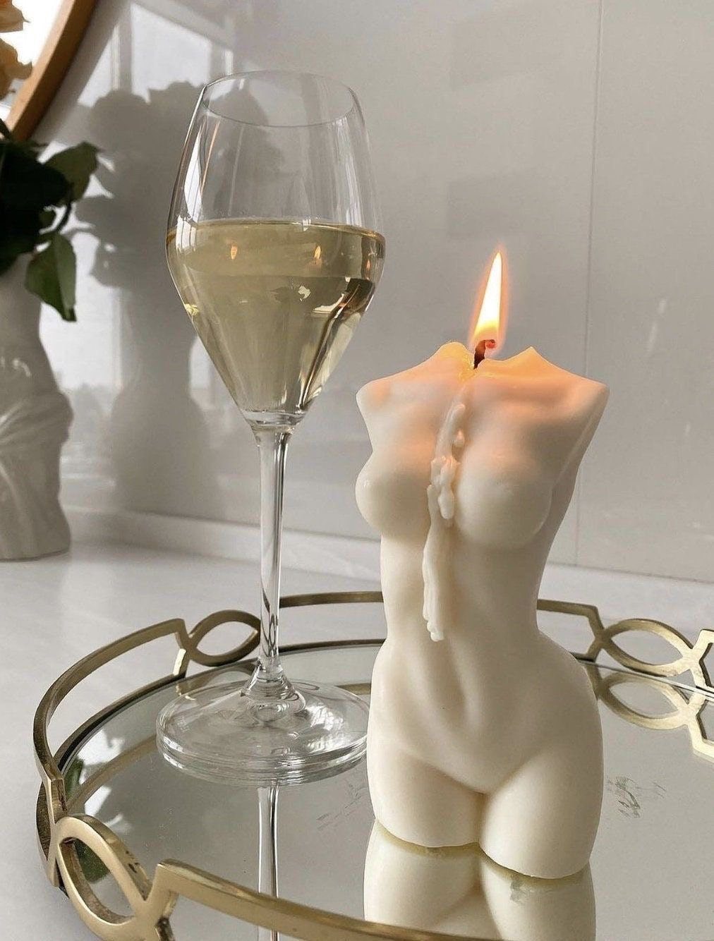 Female Torso Candle